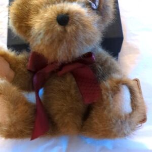Boyd's  Brown Teddy Bear with Red Bow. New Sale